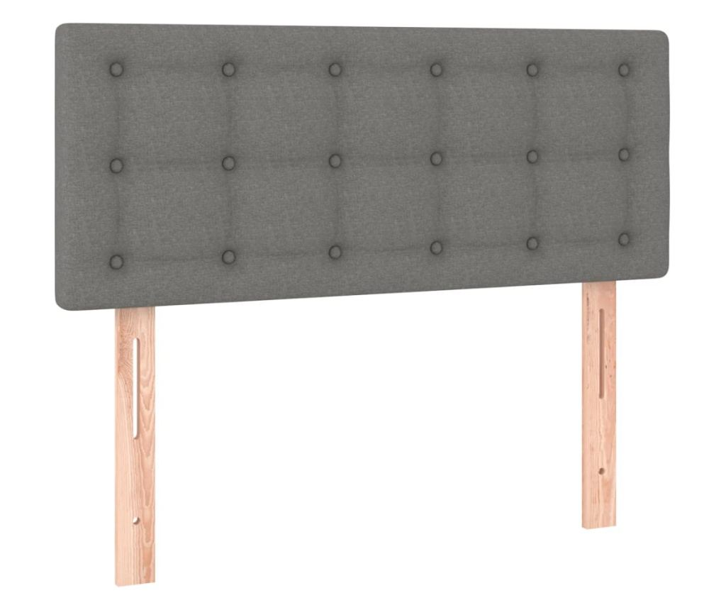 Боксспринг легло с матрак, тъмносиво, 80x200 см, текстил - 6