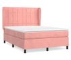 Боксспринг легло с матрак, розово, 140x200 см, кадифе thumbnail 2