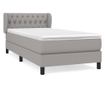 Boxspring krevet s madracem, Svjetlo siva, 90x190 cm, Tekstil thumbnail 2