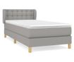 Boxspring krevet s madracem, Svjetlosiva, 90x190 cm, Tekstil thumbnail 2