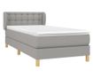 Boxspring krevet s madracem, Svjetlosiva, 90x190 cm, Tekstil thumbnail 3