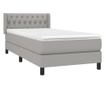 Boxspring krevet s madracem, Svijetlo siva, 90x190 cm, Tekstil thumbnail 3