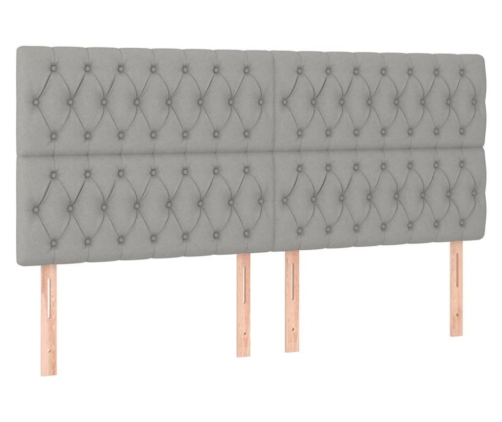 Okvir za krevet s madracem i LED rasvjetom, svijetlosiva, 180x200 cm, tekstil - 7