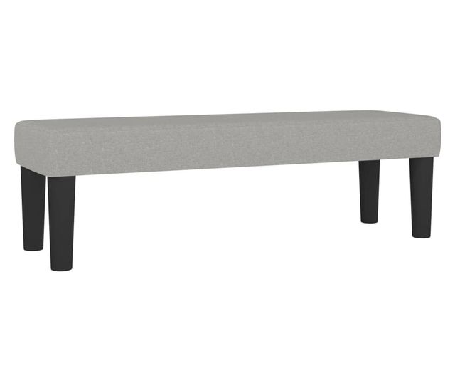 Боксспринг легло с матрак, светлосив, 140x190 см, текстил