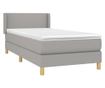 Boxspring krevet s madracem, Svijetlo siva, 90x190 cm, Tekstil thumbnail 3