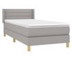 Boxspring krevet s madracem, Svijetlo siva, 90x190 cm, Tekstil thumbnail 3