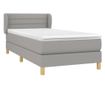 Boxspring krevet s madracem, Svijetlo siva, 90x190 cm, Tekstil thumbnail 3