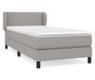 Boxspring krevet s madracem, Svijetlo siva, 90x190 cm, Tkanina thumbnail 2