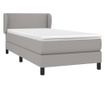 Boxspring krevet s madracem, Svijetlo siva, 90x190 cm, Tkanina thumbnail 3