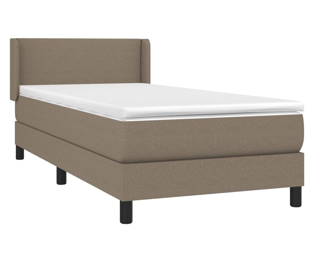 Боксспринг легло с матрак, тъмносиво, 100x200 см, текстил - 3