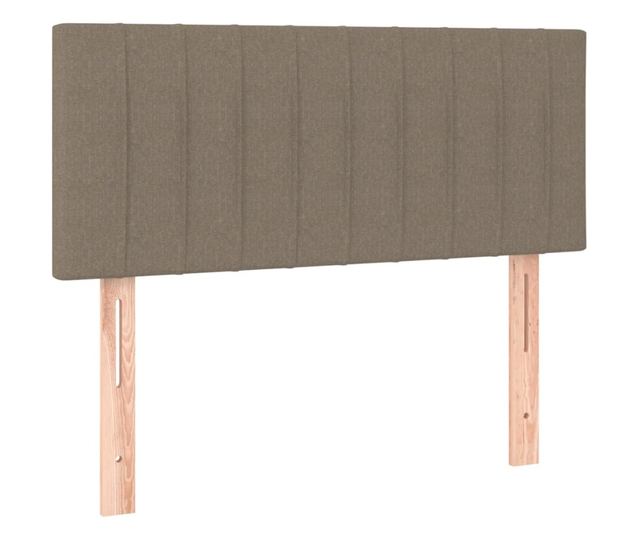 Боксспринг легло с матрак, таупе сиво, 100x200 см, текстил