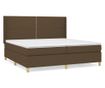 Box spring postel s matrací tmavě hnědá 200x200 cm textil thumbnail 1