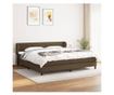 Boxspring krevet s madracem, tamnosmeđi, 200x200 cm, tekstil thumbnail 1
