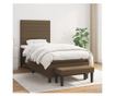 Box spring postel s matrací tmavě hnědá 90x190 cm textil thumbnail 2