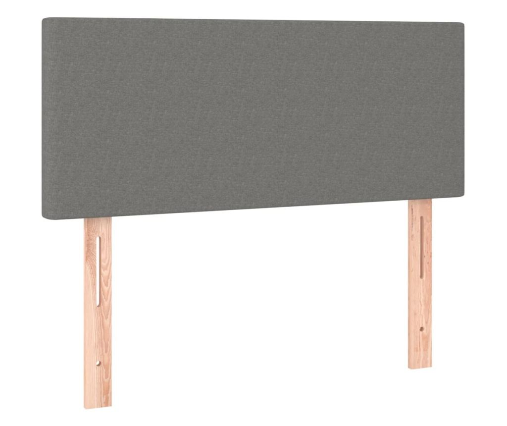 Okvir za krevet s madracem i LED rasvjetom, tamnosivi, 100x200 cm, tekstil - 7
