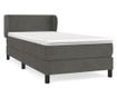 Boxspring krevet s madracem, tamnosiva, 90x190 cm, baršun thumbnail 2