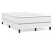 Okvir za krevet s oprugama bijela 120x200 cm od umjetne kože