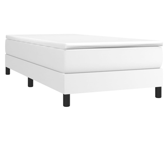 Okvir za krevet s oprugama Bijela 80 x 200 cm od umjetne kože