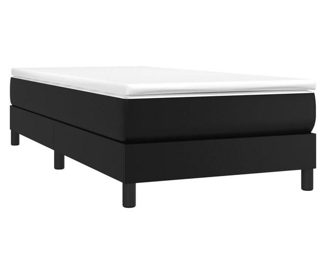 Okvir za krevet s oprugama crni 90x200 cm od umjetne kože
