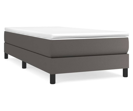 Okvir za krevet s oprugama sivi 80 x 200 cm od umjetne kože