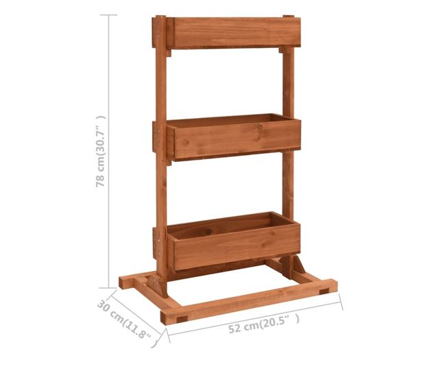 Žardinjera, 52 x 30 x 78 cm, drvo jele