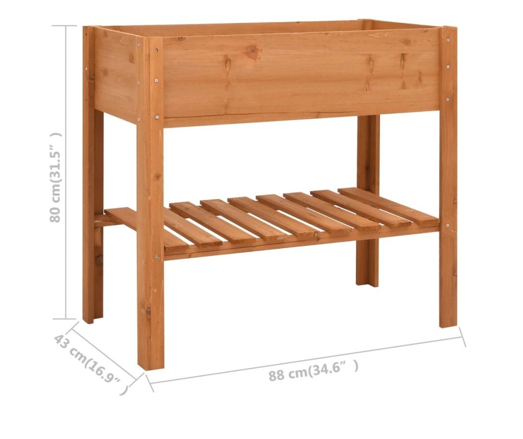 Jardinieră, 88x43x80 cm, lemn de brad - 5