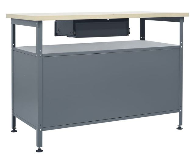 Banc de lucru, negru, 120 x 60 x 85 cm, otel
