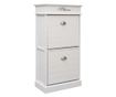 Pantofar, alb, 50 x 28 x 98 cm, lemn de paulownia