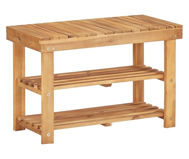 Pantofar, 70 x 32 x 46 cm, lemn masiv de acacia