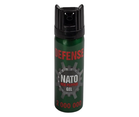 Спрей с червен пипер IdeallStore®, NATO Defense, гел, за самозащита, 50 мл., зелен