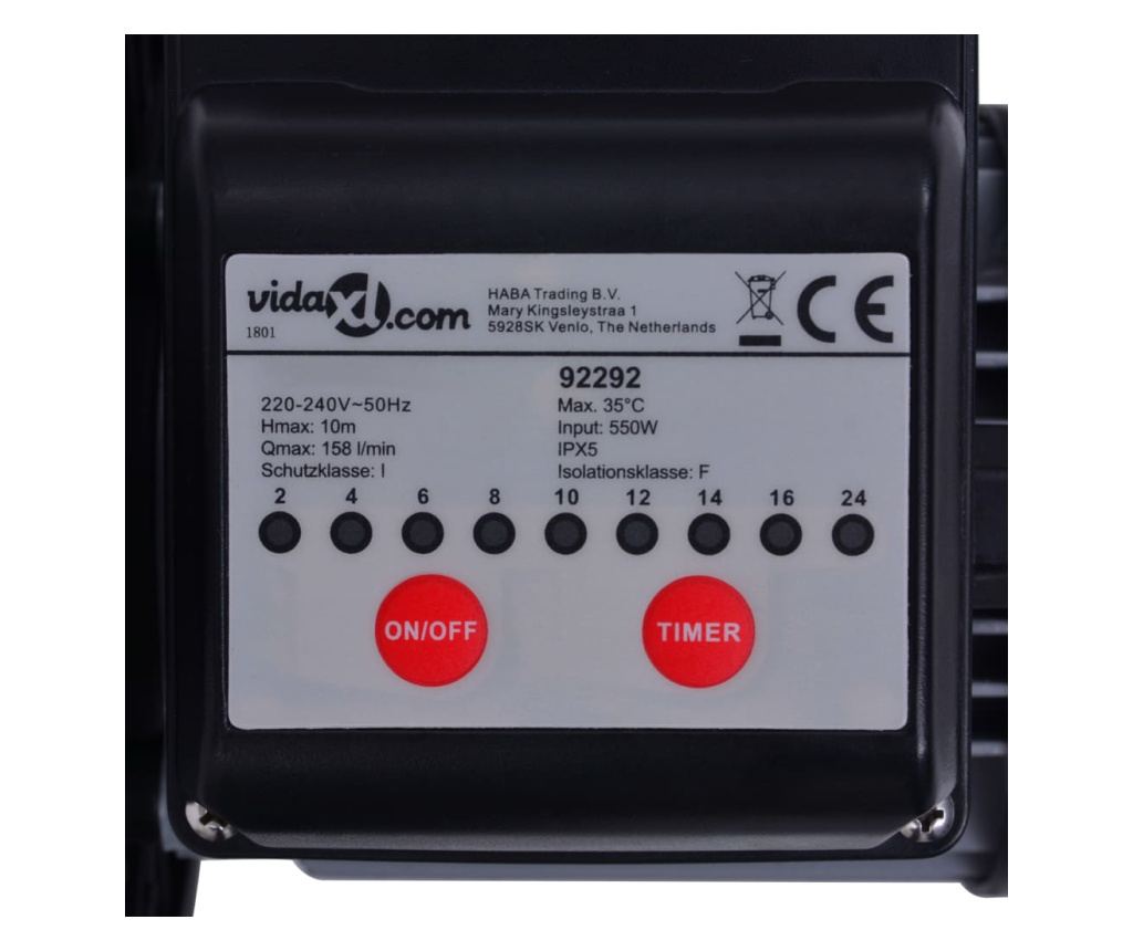 homokszűrős szivattyú időzítővel 550 W 50 L - 9