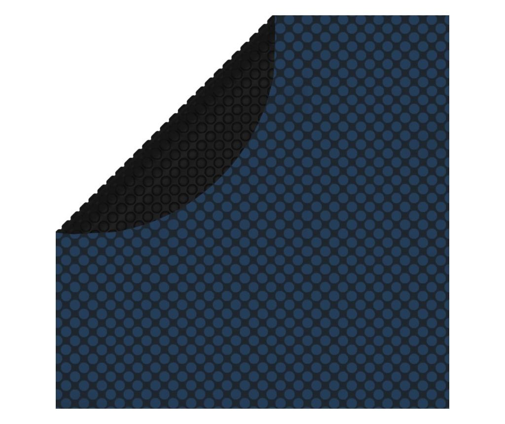 Napkollektoros medencetakaró fólia, 300 cm, PE, fekete/kék - 3