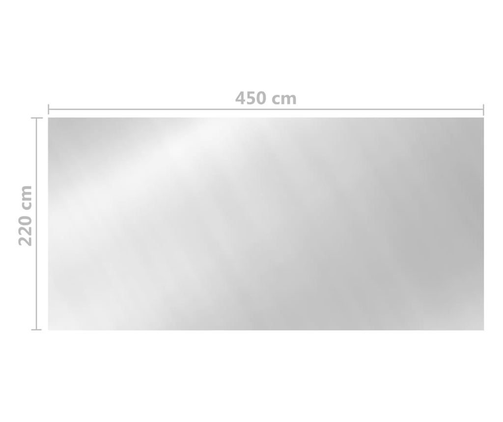 ezüst polietilén medencetakaró 450 x 200 cm - 5