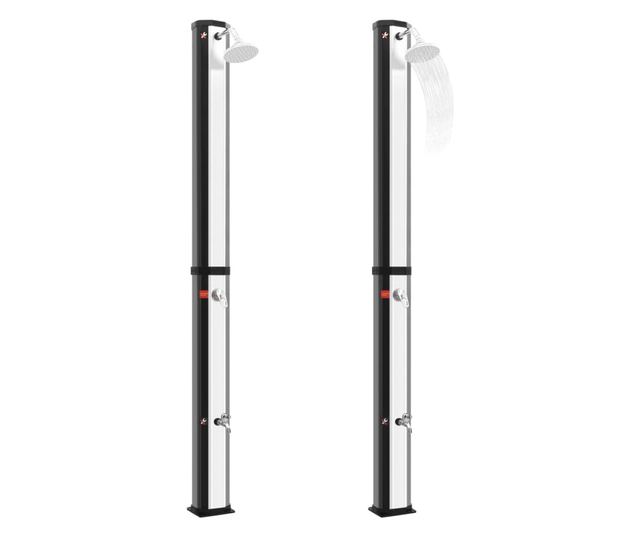 kültéri szolárzuhany zuhanyfejjel és csappal 35 L