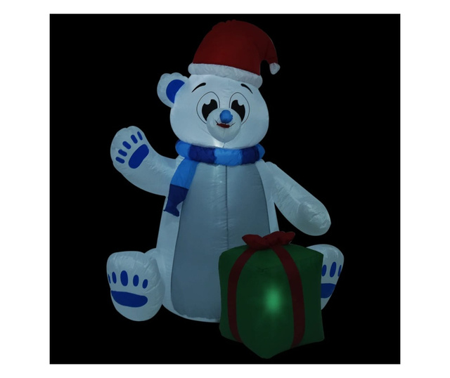 Božićni polarni medvjed na napuhavanje LED 1,8 m