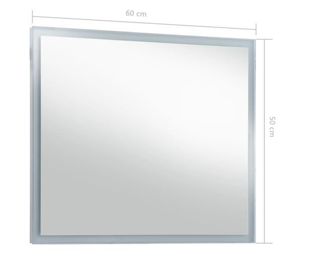 Kupaonsko LED zidno ogledalo 60 x 50 cm