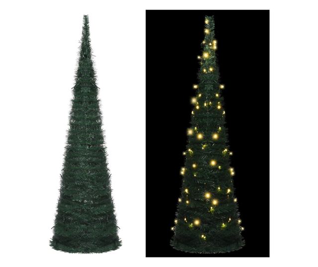 Prigodno umjetno božićno drvce s LED svjetlima zeleno 150 cm