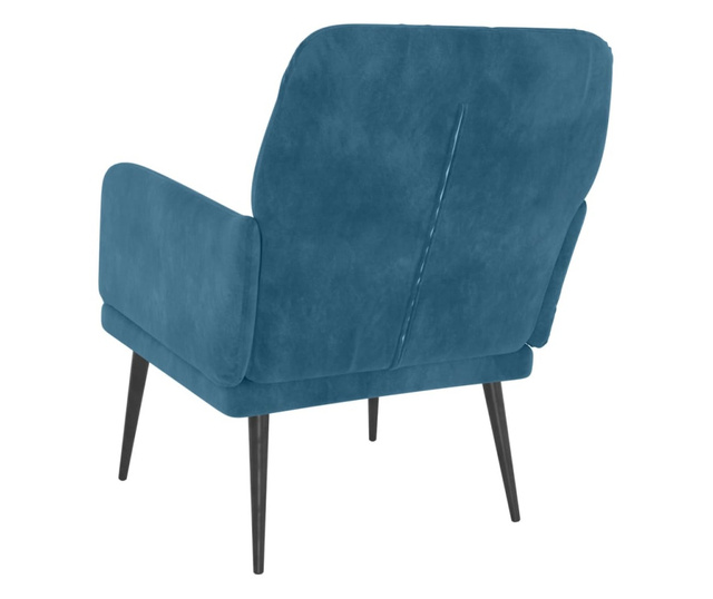 Fotelja Plava 62 x 79 x 79 cm baršunasta