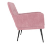 Fotelja ružičasta 62 x 79 x 79 cm baršunasta