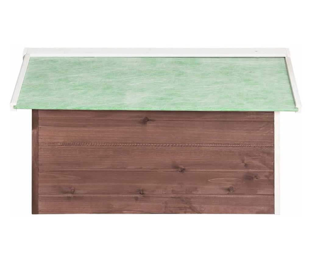 Barna & Fehér Fűnyíró Garázs 72x87x50 cm Fir Fa - 6