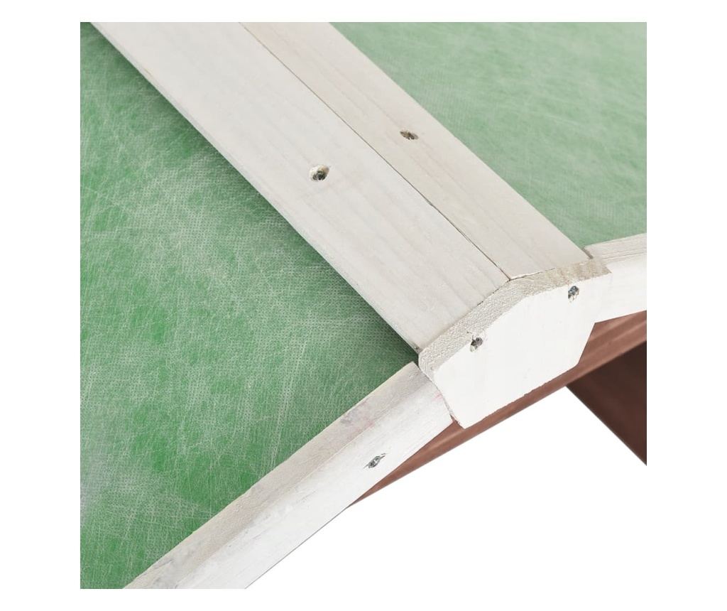 Barna & Fehér Fűnyíró Garázs 72x87x50 cm Fir Fa - 7