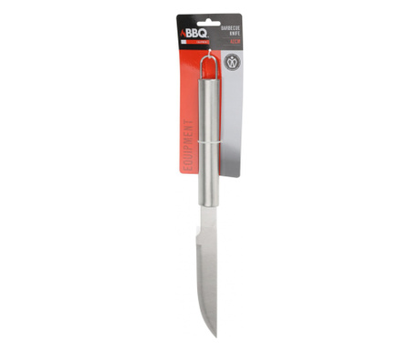 BBQ kés, rozsdamentes acél, 42 cm, ezüst