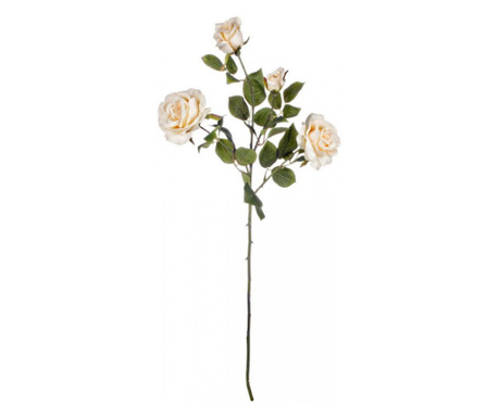 Комплект 12 бели изкуствени рози 79см