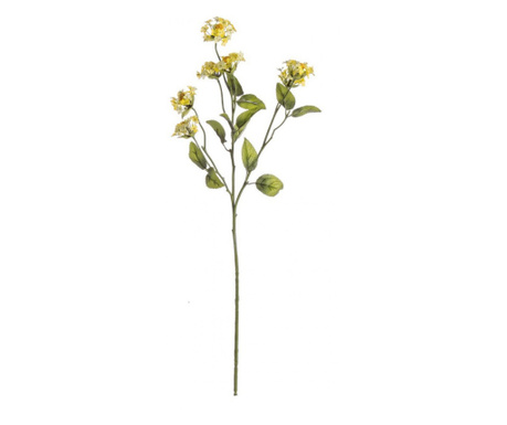 Комплект от 12 изкуствени жълти цветя Lantana 66 см