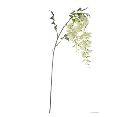 Комплект 12 изкуствени цветя Бяла Глициния 95 см