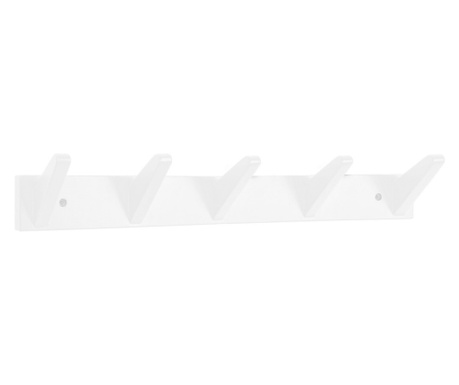 Daiki bijela drvena zidna vješalica 57x9 cm