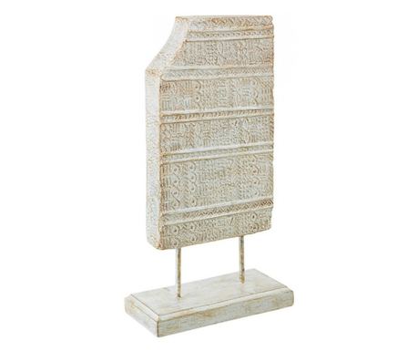 Antikni bijeli ukras od poliresina Rukopis 17,5x8x33 cm