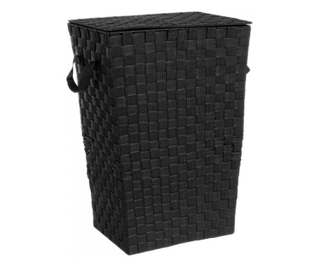 Crna košara za rublje 40x30x60 cm