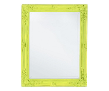 Miro lime zöld fa fali tükör 36x46 cm
