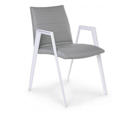 Komplet 2 belo sivih stolov Axor 57x65x84 cm